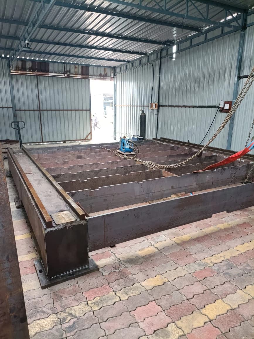 CNC Drilling Machine Body Fabrication Work